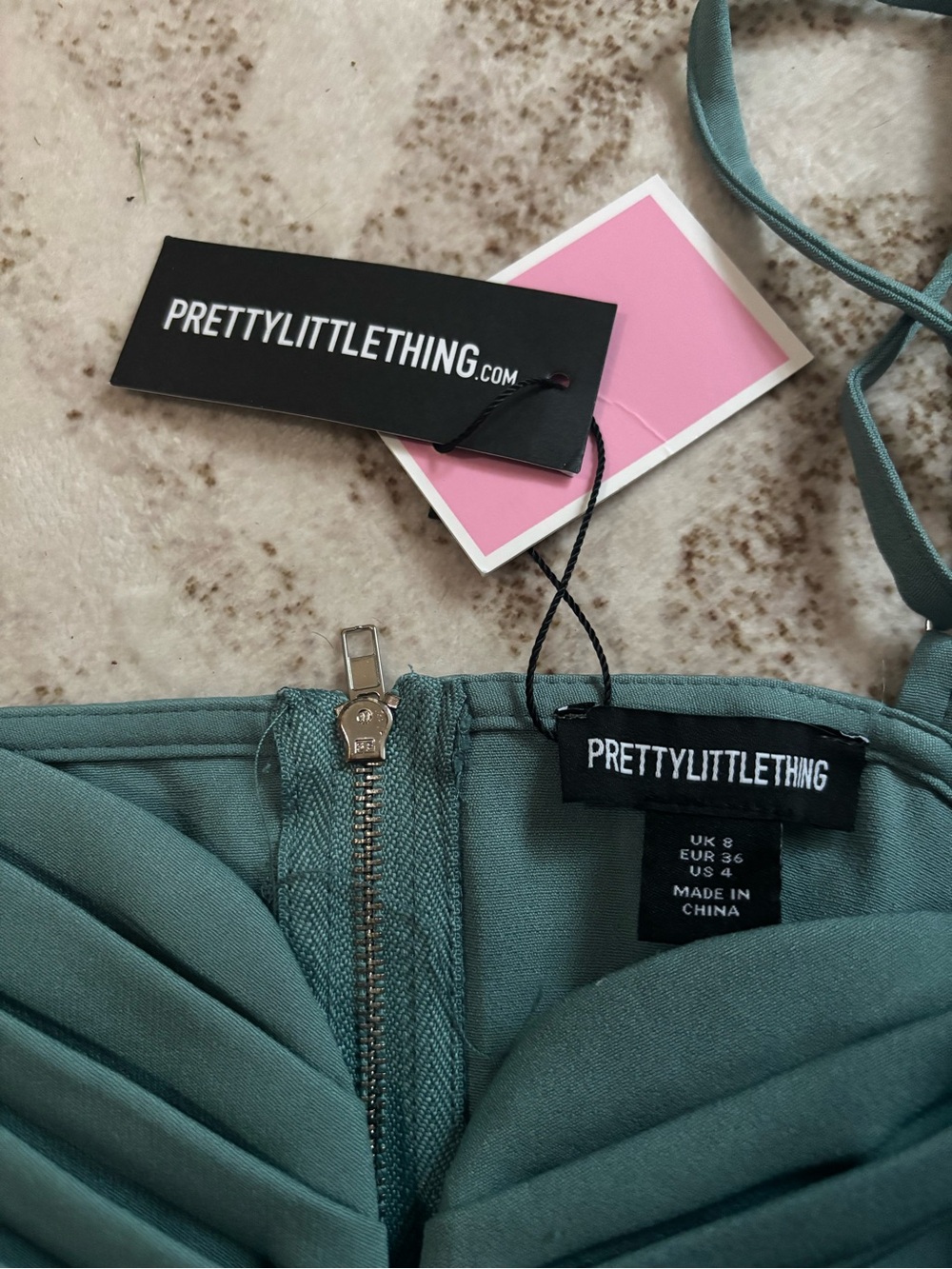 PrettyLittleThing Green Corset Crop Top NWT - Picture 3 of 4